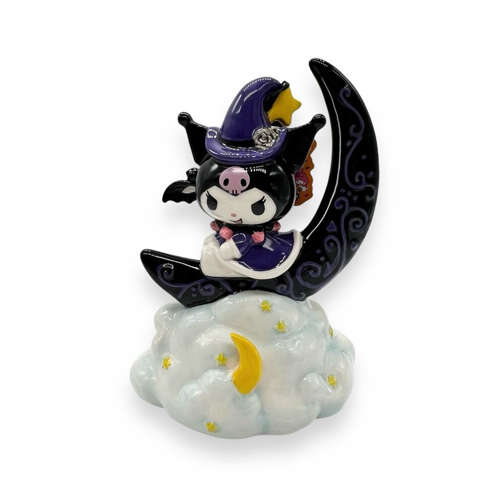 NWT Kuromi Ceramic Figurine - Halloween Witch on Moon & Cloud - Cute HK - Picture 6 of 6